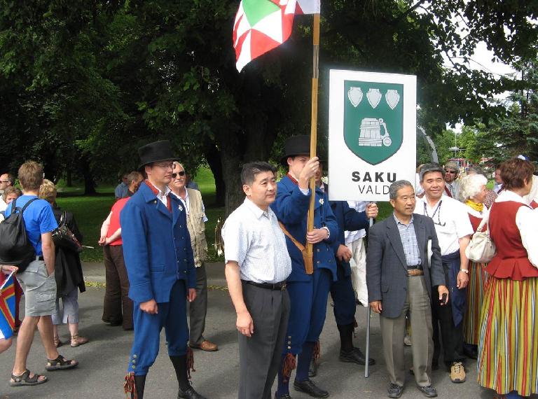 A delegation from Saku, Japan, participated in the Song and Dance Celebration in Tallinn in 2009. Our friends from Japan took part in the procession with our dancers and singers.