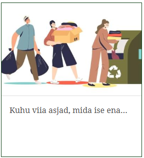 Viide kaardile Saku vallast, kuhu saab viia oma riideid.