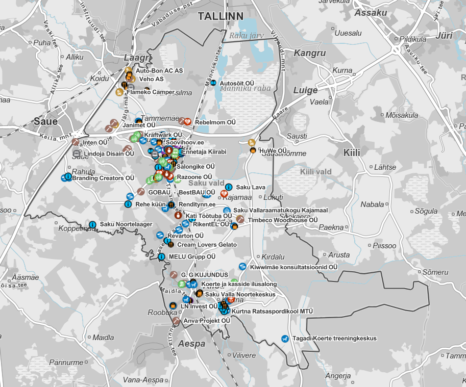 Saku valla ettevõtjate kaart